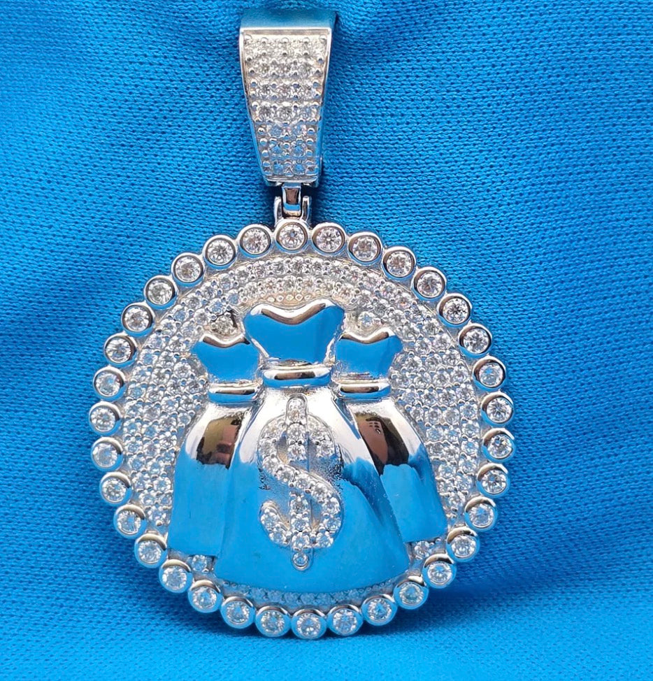 Moissanite 2.84 ctw Money Bag Pendant