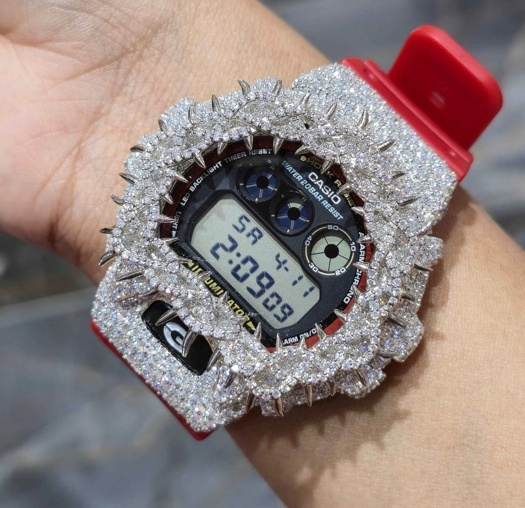 Moissanite Thorn Bezel G-Shock Watch