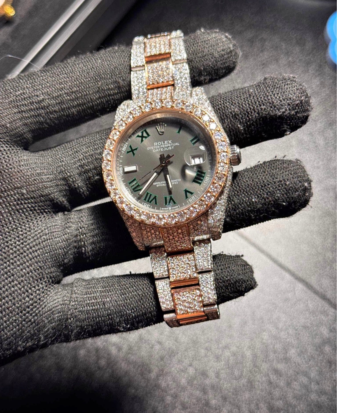 VVS-1 Moissanite Watch With Box & Papers