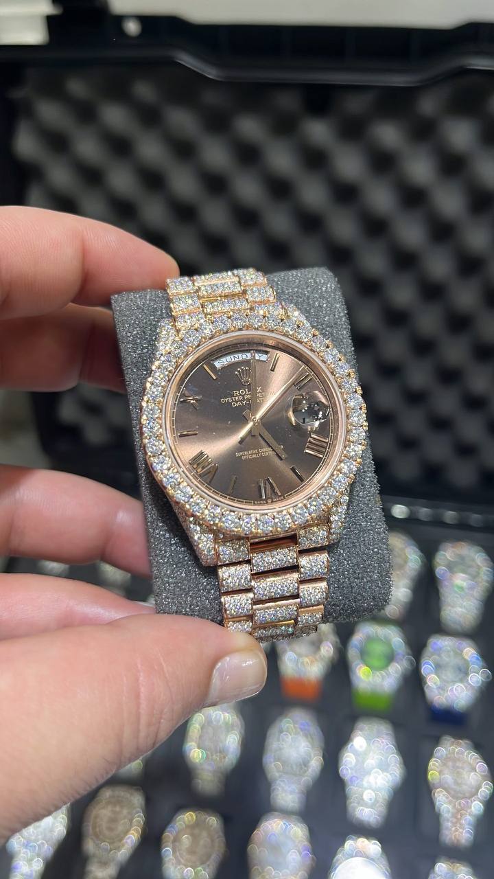 VVS-1 Moissanite Diamond Watch with Box & Papers