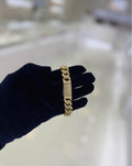 925 STERLING SILVER YELLOW CUBAN BRACELET WITH MOISSANITE DIAMOND