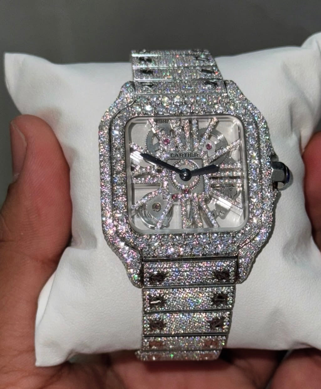 VVS-1 Moissanite Diamond Watch With Box & Papers