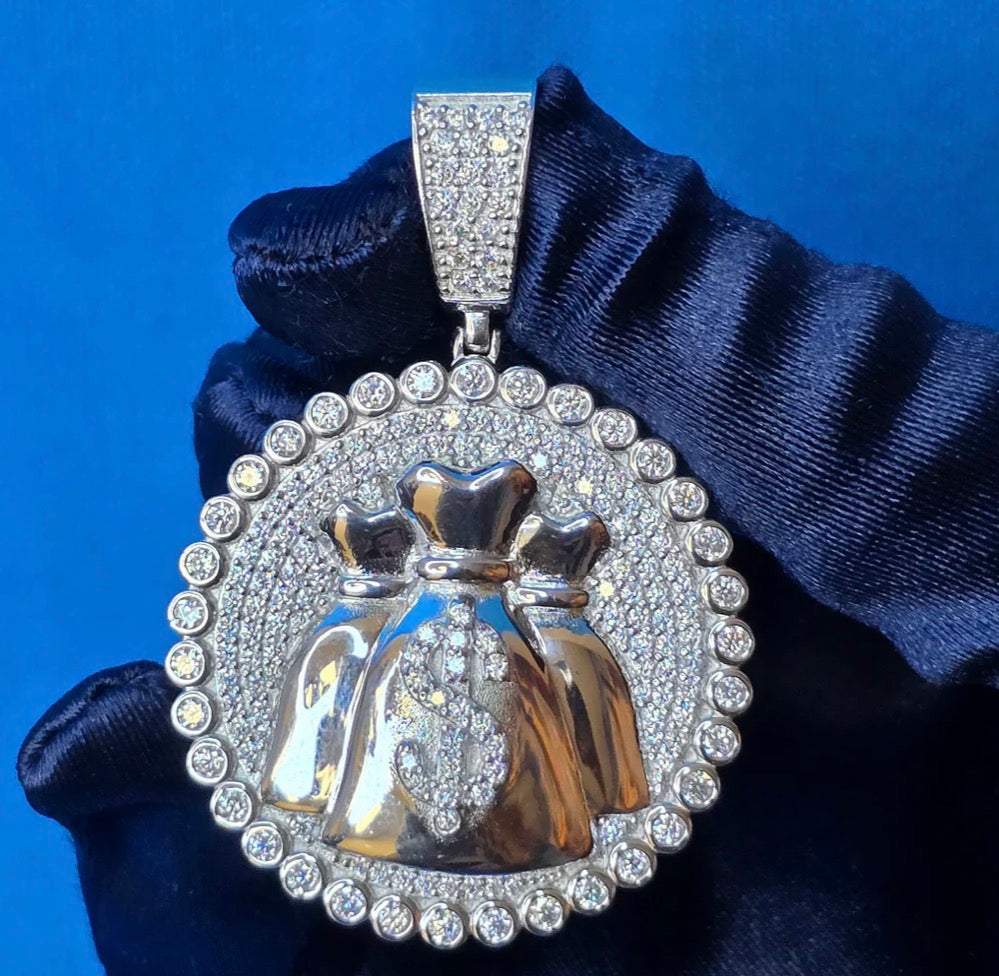 Moissanite 2.84 ctw Money Bag Pendant