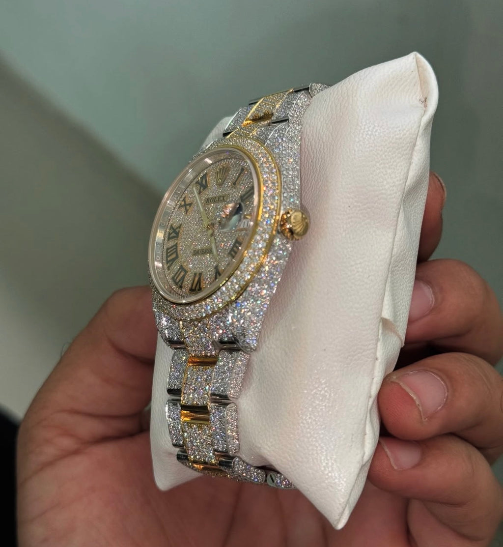 VVS-1 Moissanite Diamond Watch With Box & Papers
