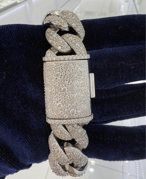 925 STERLING SILVER MOSAIC SETTING BRACELET WITH MOISSANITE DIAMONDS