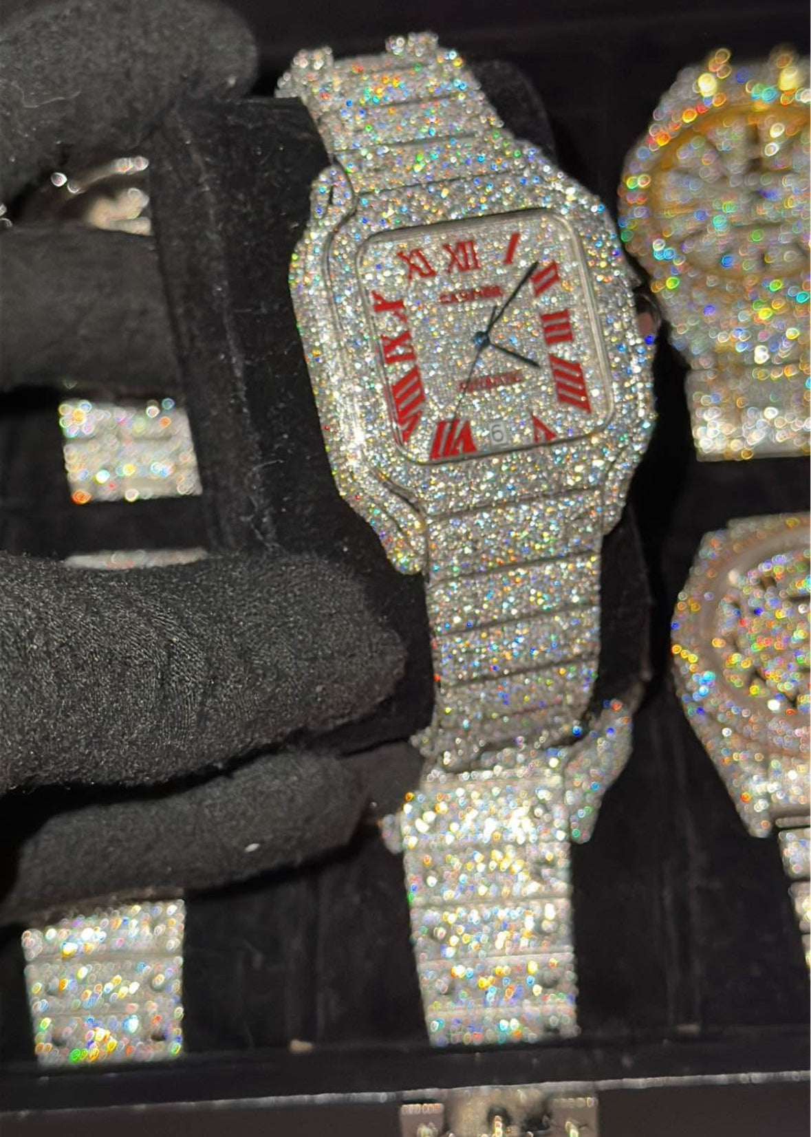 VVS-1 Custom Moissanite Diamond Watch With Box & Papers