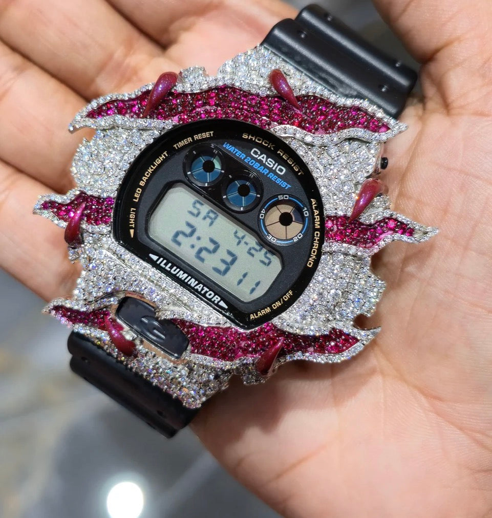 Authentic G-Shock Watch – Custom Dark Pink & White Stone Timepiece

Regular Price