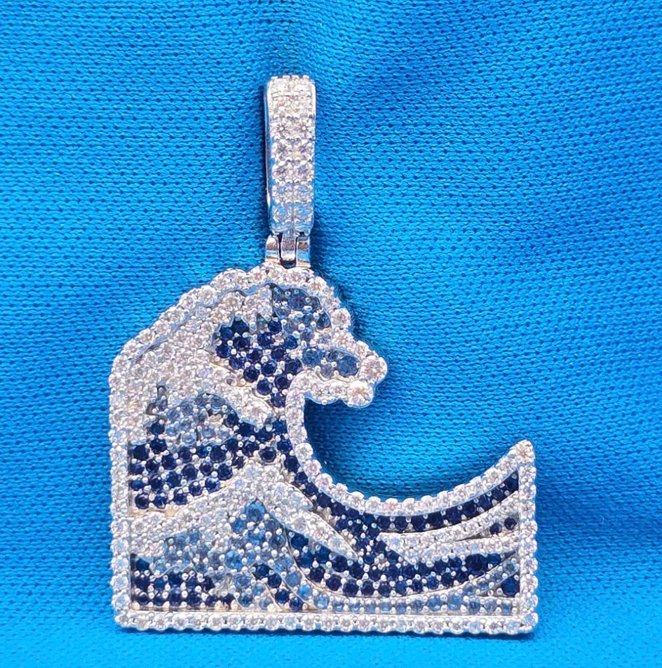 Moissanite 1.20 ctw Wave Pendant