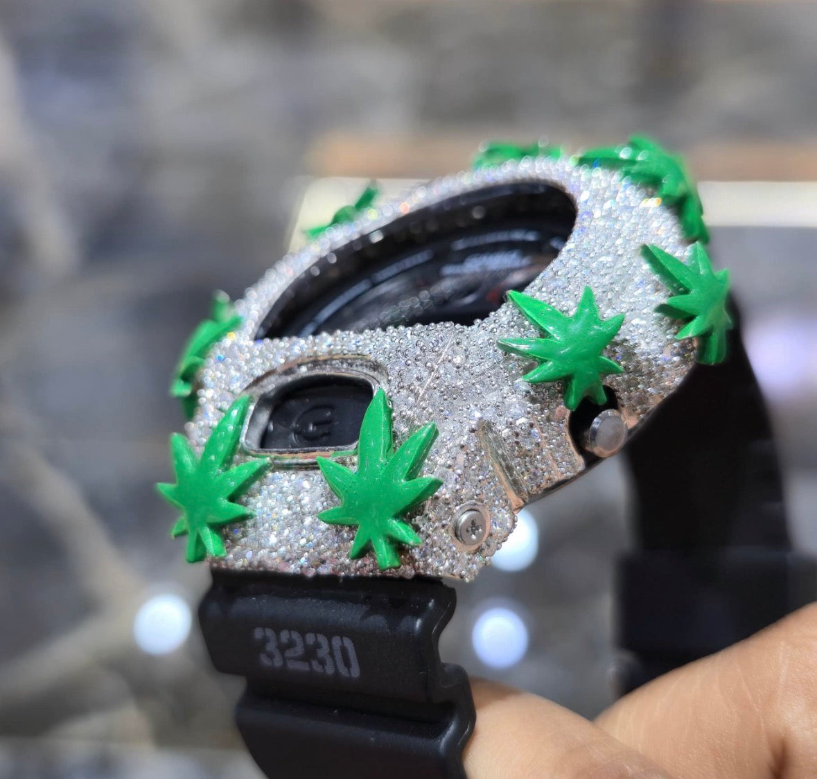 Moissanite Custom  Bezel G-Shock Watch