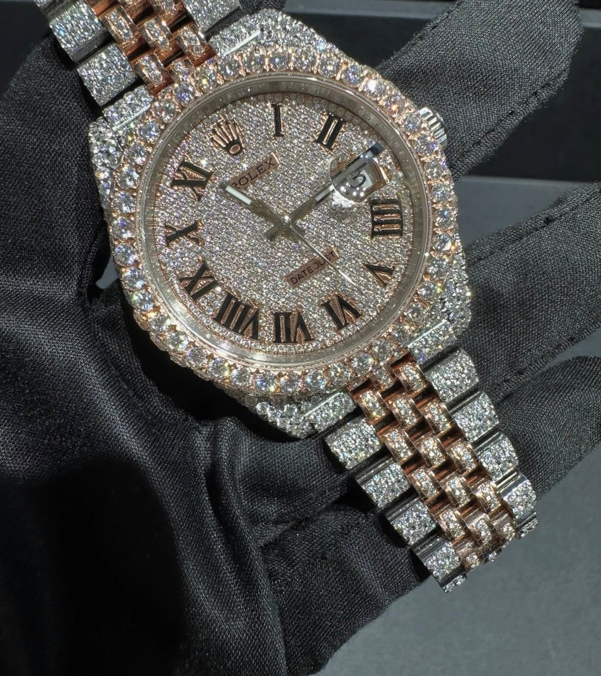 VVS-1 Moissanite Diamond Watch With Box & Papers