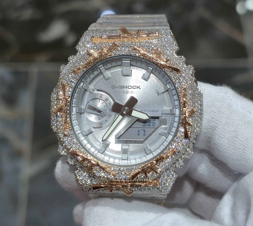 Moissanite Bezel G-Shock Watch