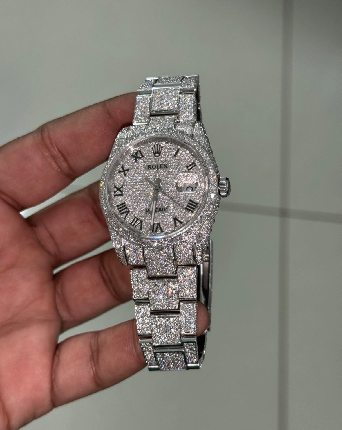 VVS-1 Moissanite Diamond Watch With Box & Papers