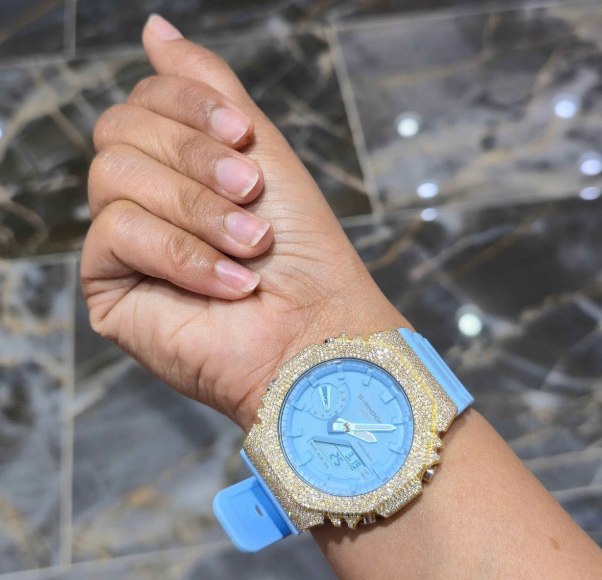 VVS-1 Moissanite Diamond Watch With Box & Papers