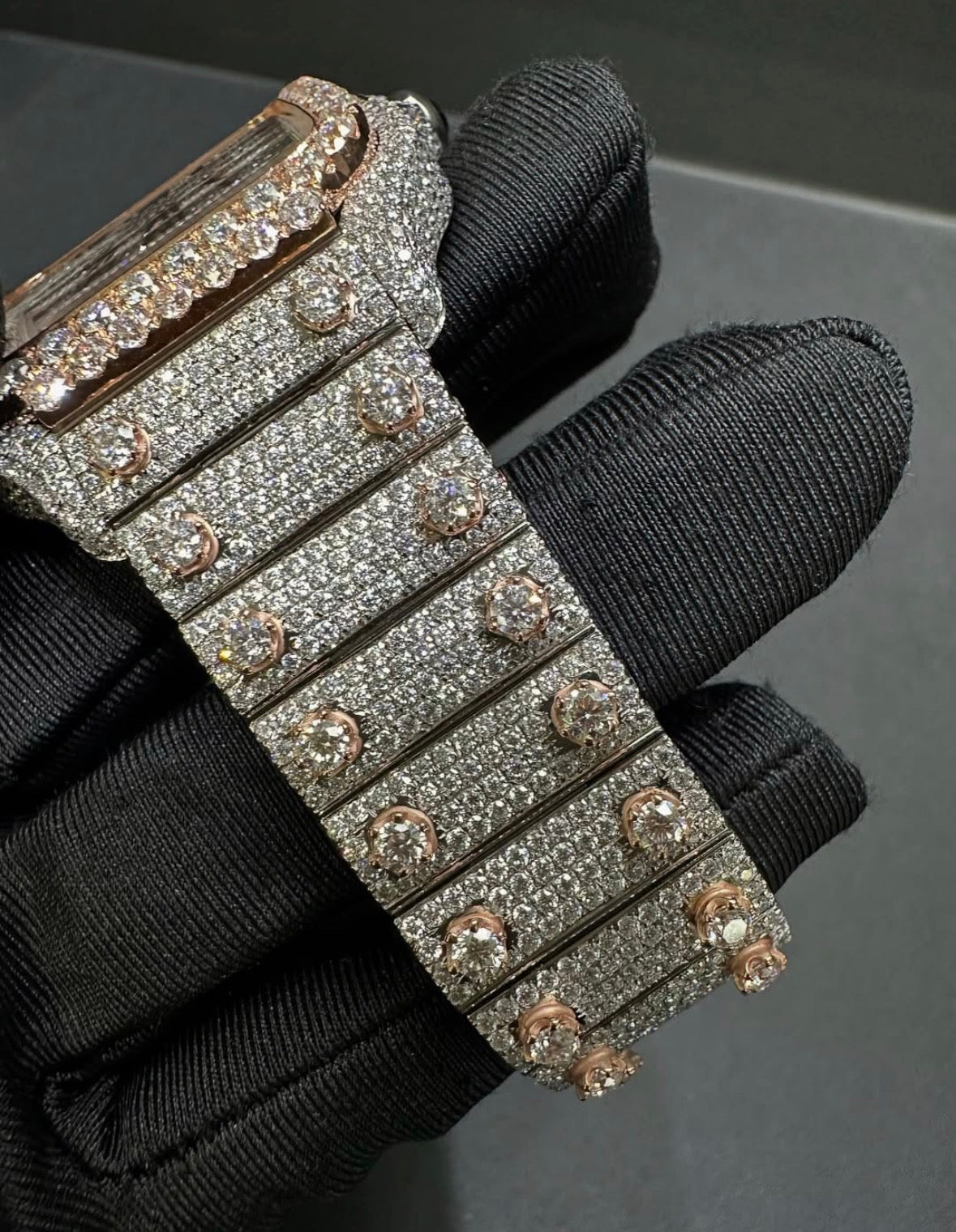VVS-1 Moissanite Diamond Watch With Box & Papers