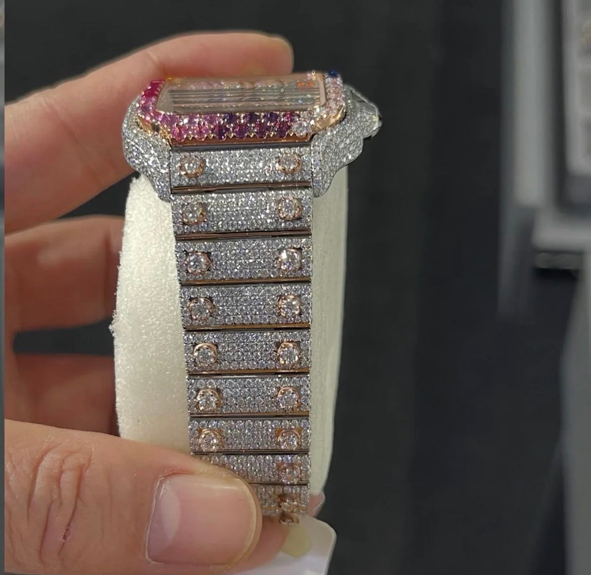 VVS-1 Diamond Watch With Box & Papers