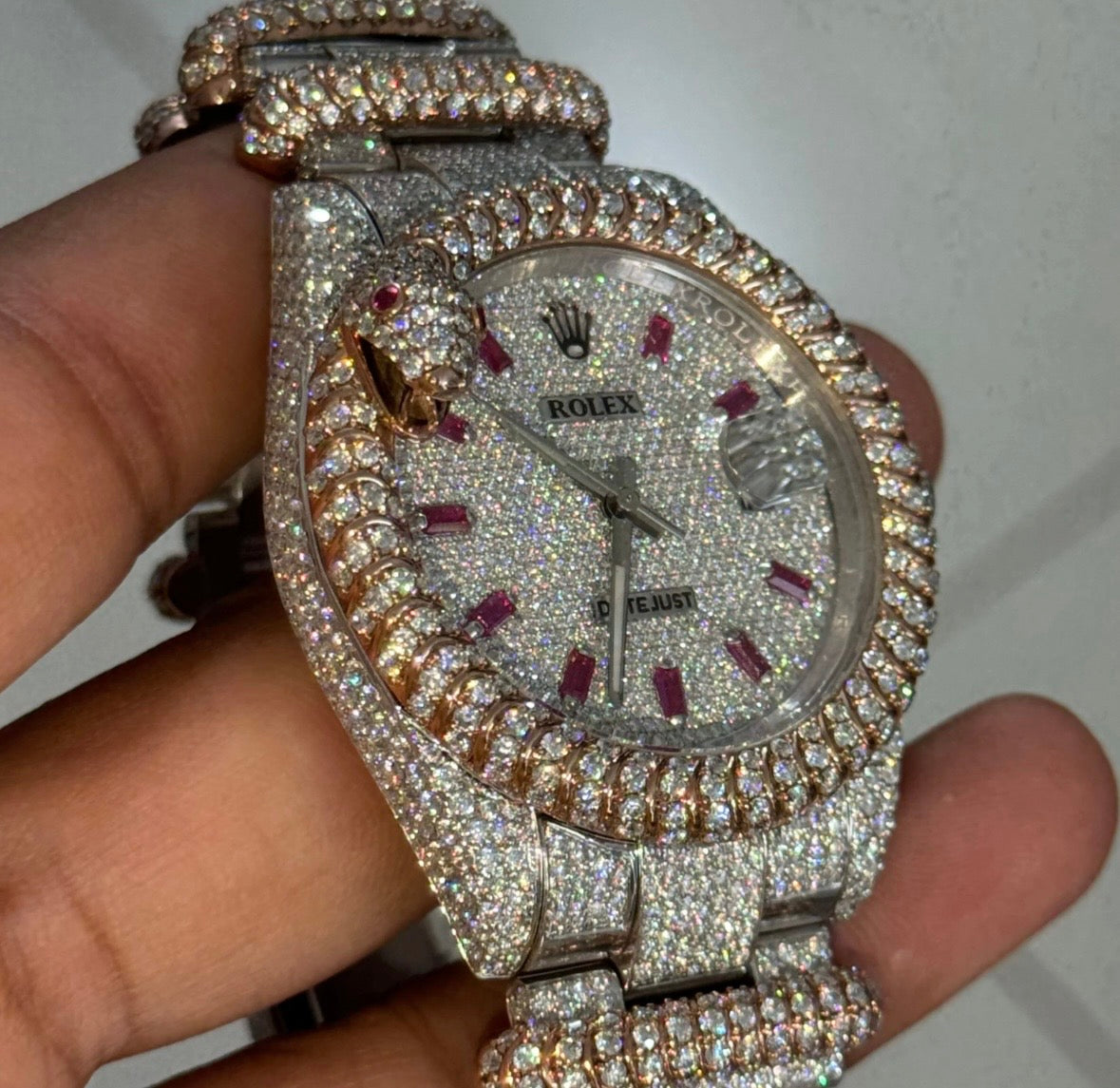 VVS-1 Moissanite Diamond Watch With Box & Papers