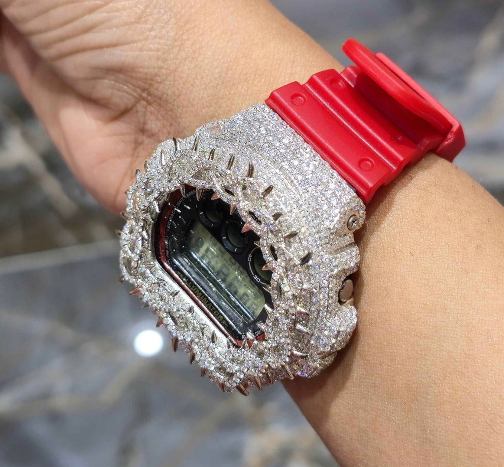 Moissanite Thorn Bezel G-Shock Watch