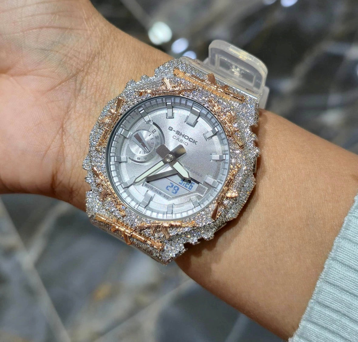 VVS-1 Moissanite Diamond Watch With Box & Papers