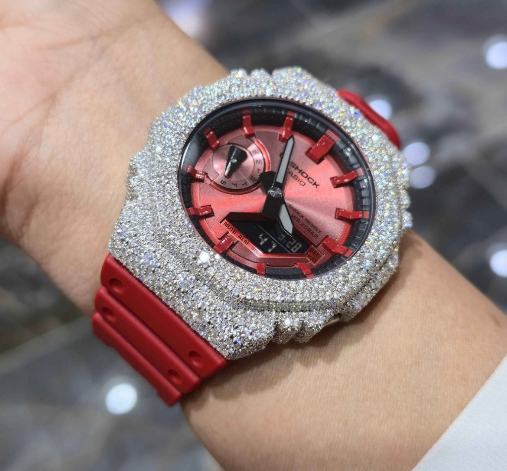 VVS-1 Moissanite Diamond Watch With Box & Papers