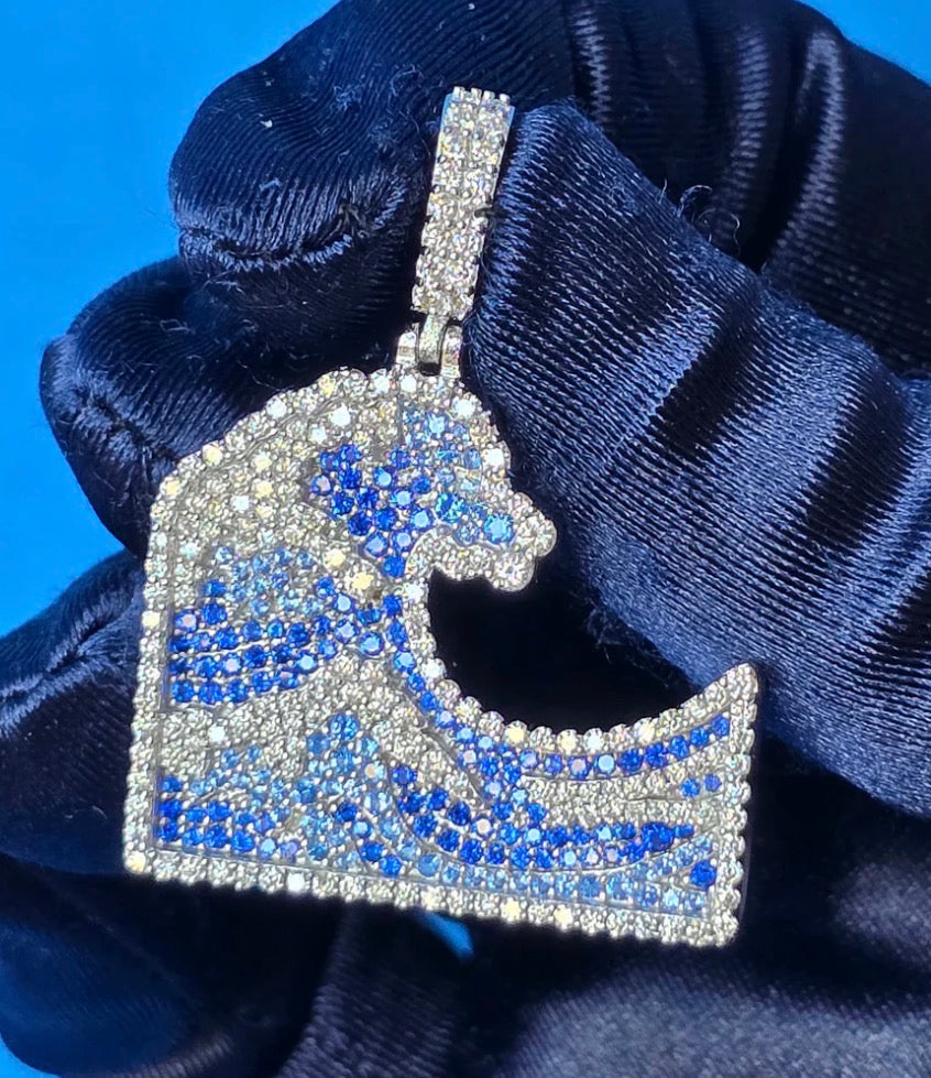 Moissanite 1.20 ctw Wave Pendant