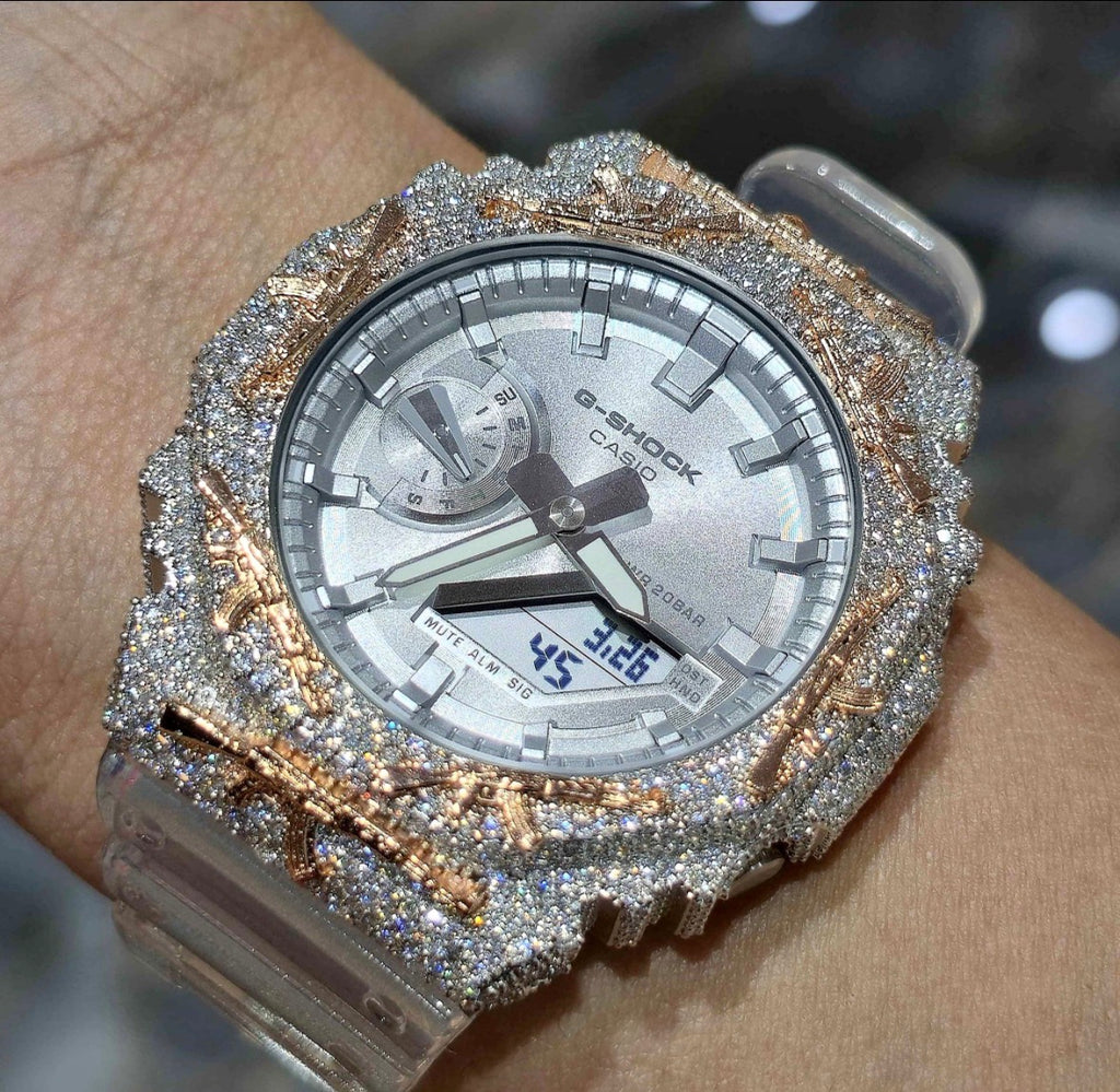 Moissanite Bezel G-Shock Watch