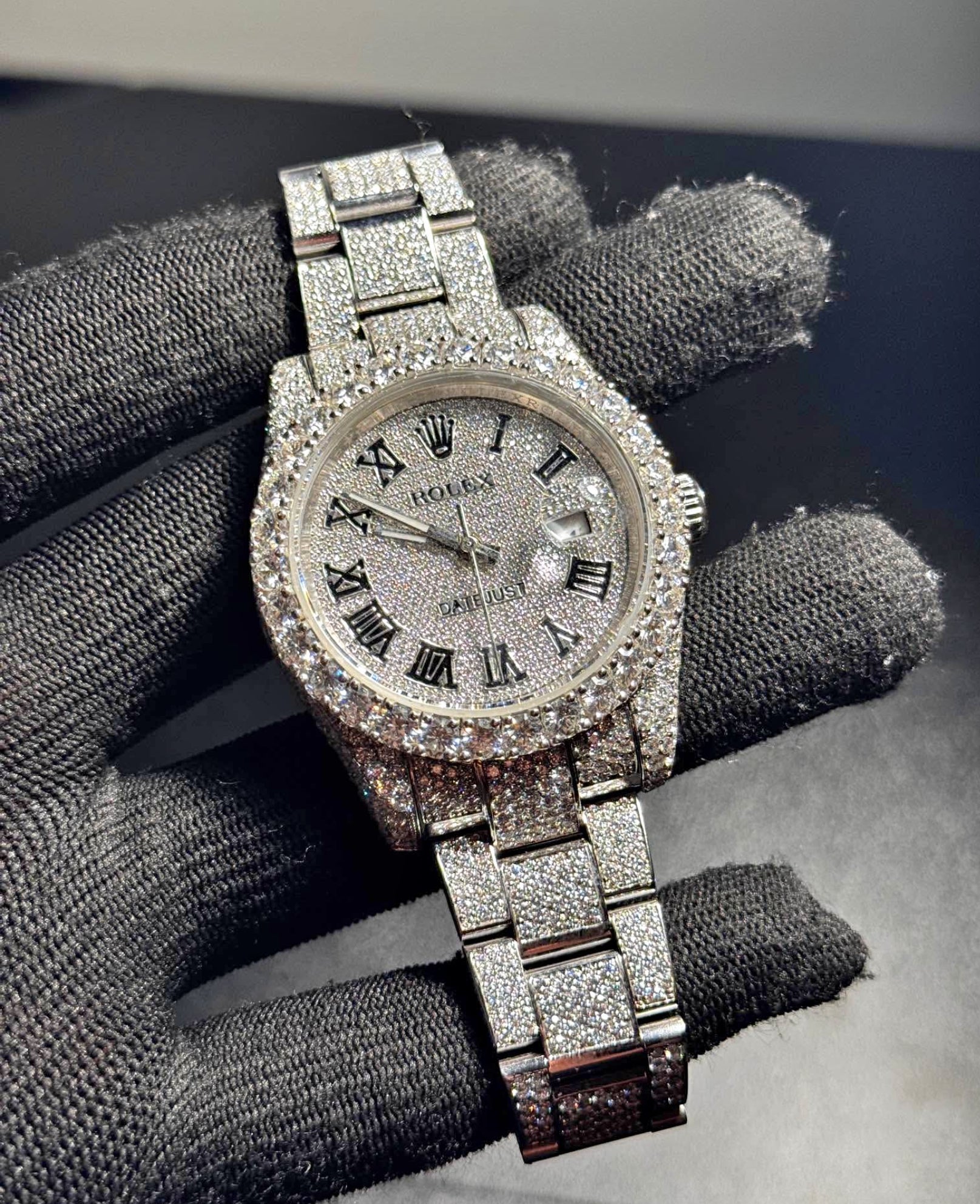 VVS-1 Moissanite Watch With Box & Papers