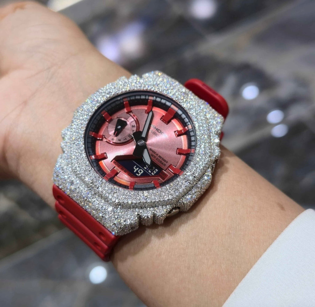 VVS-1 Moissanite Diamond Watch With Box & Papers