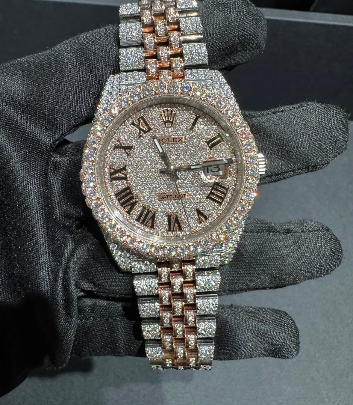VVS-1 Moissanite Diamond Watch With Box & Papers