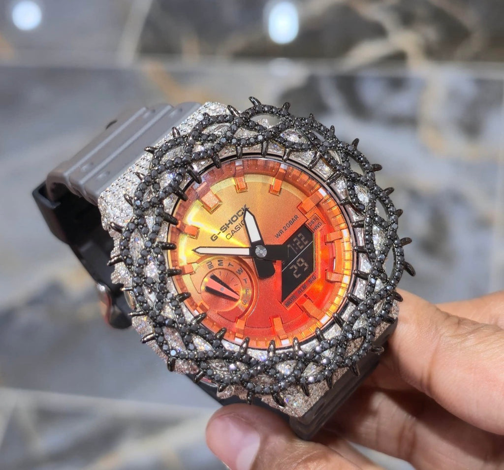 Moissanite Custom  Bezel G-Shock Watch