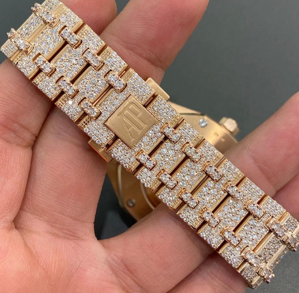VVS-1 Moissanite Diamond Watch With Box & Papers