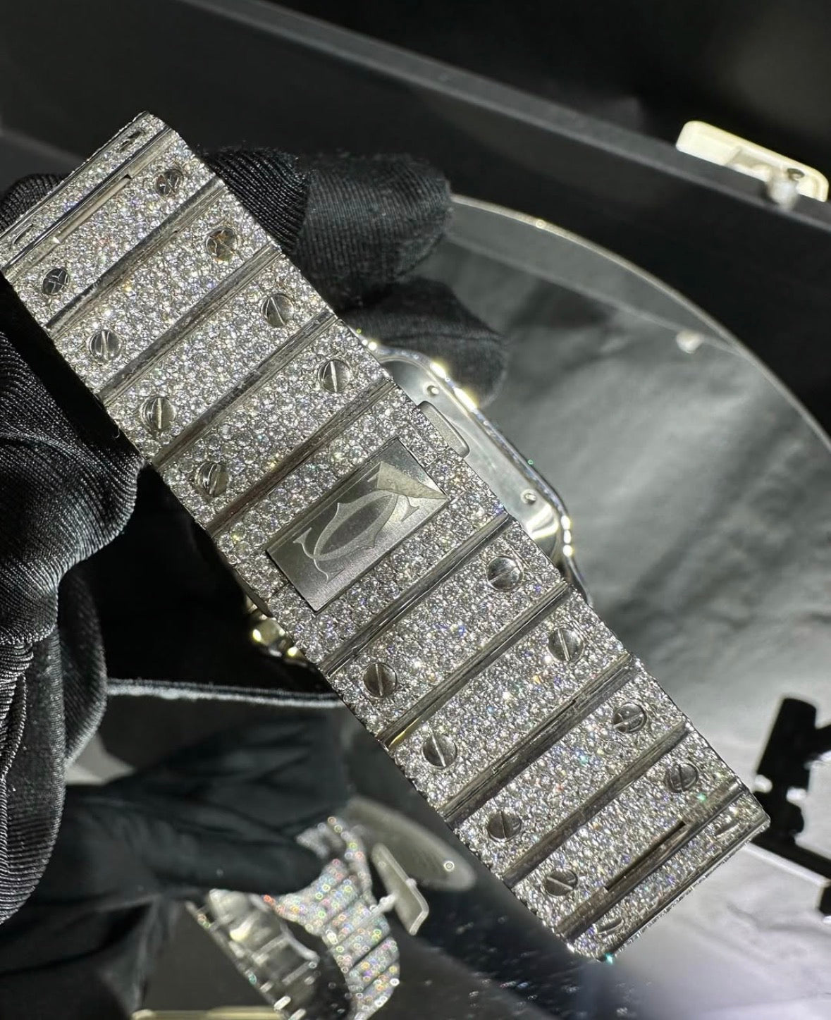 VVS-1 Moissanite Diamond Watch With Box & Papers