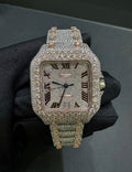 VVS-1 Moissanite Diamond Watch With Box & Papers
