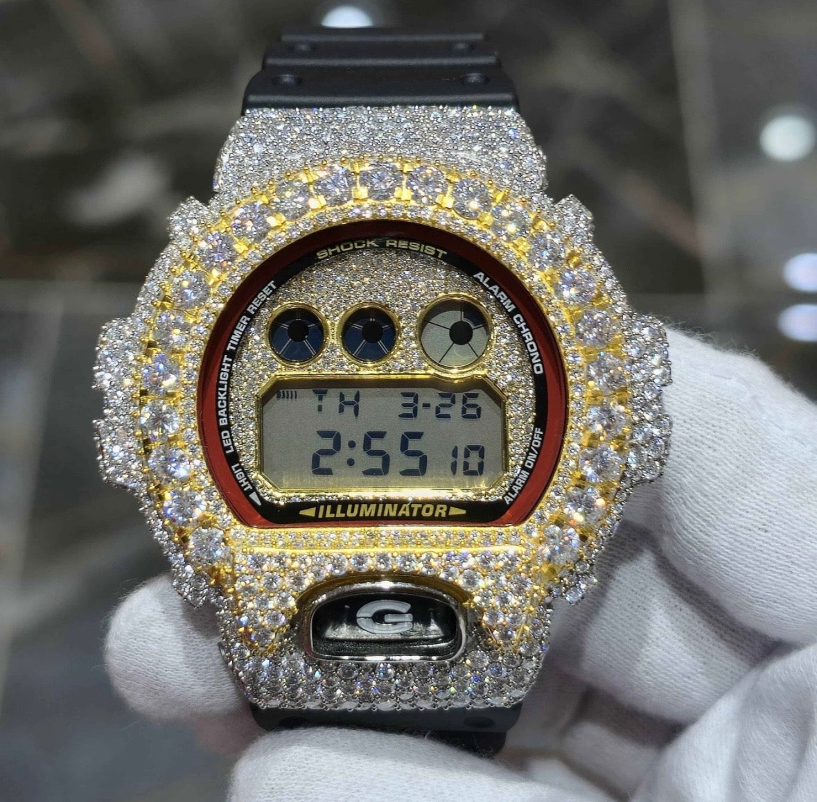 VVS-1 Moissanite Diamond Watch With Box & Papers