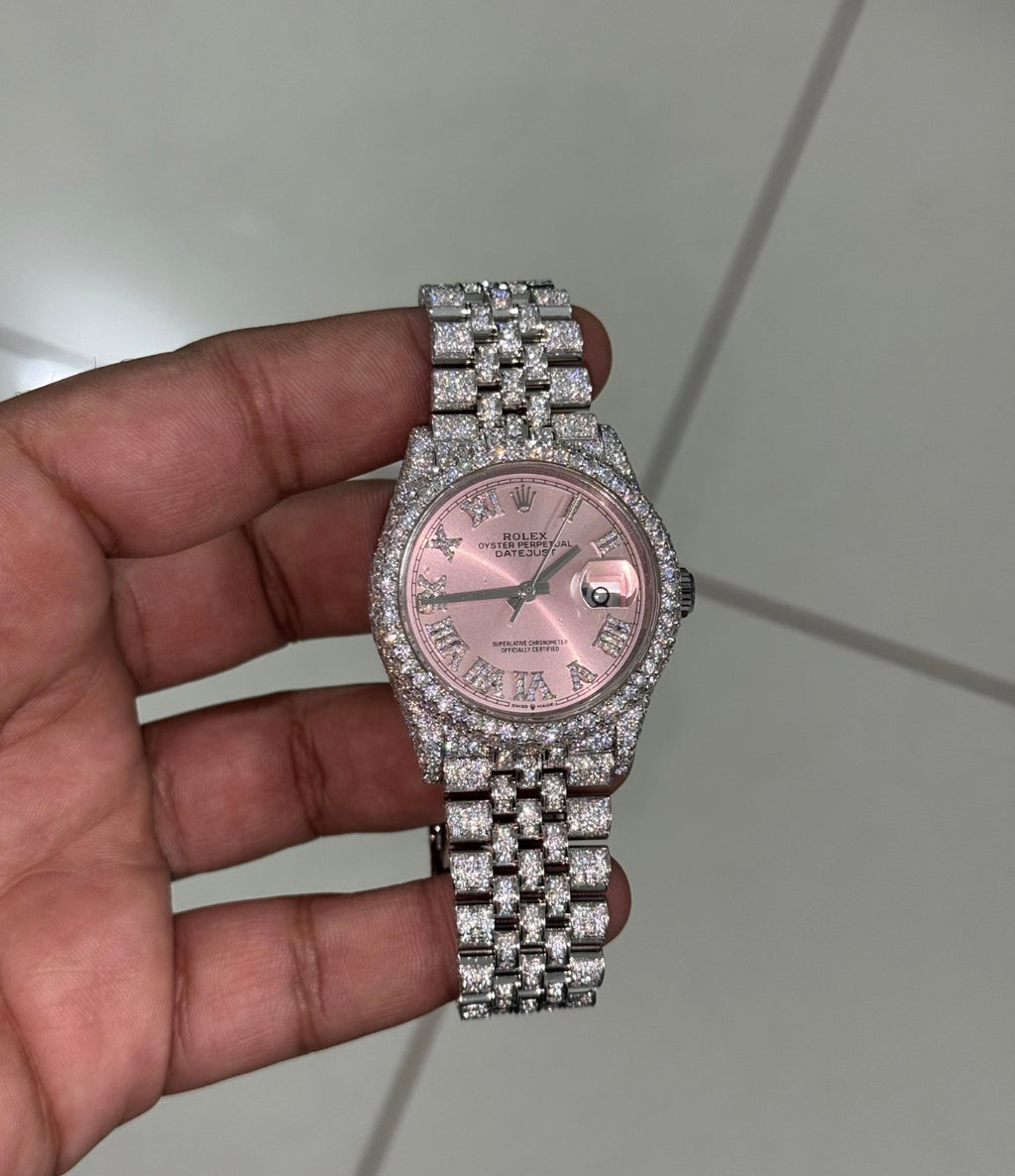 VVS-1 Moissanite Diamond Watch With Box & Papers