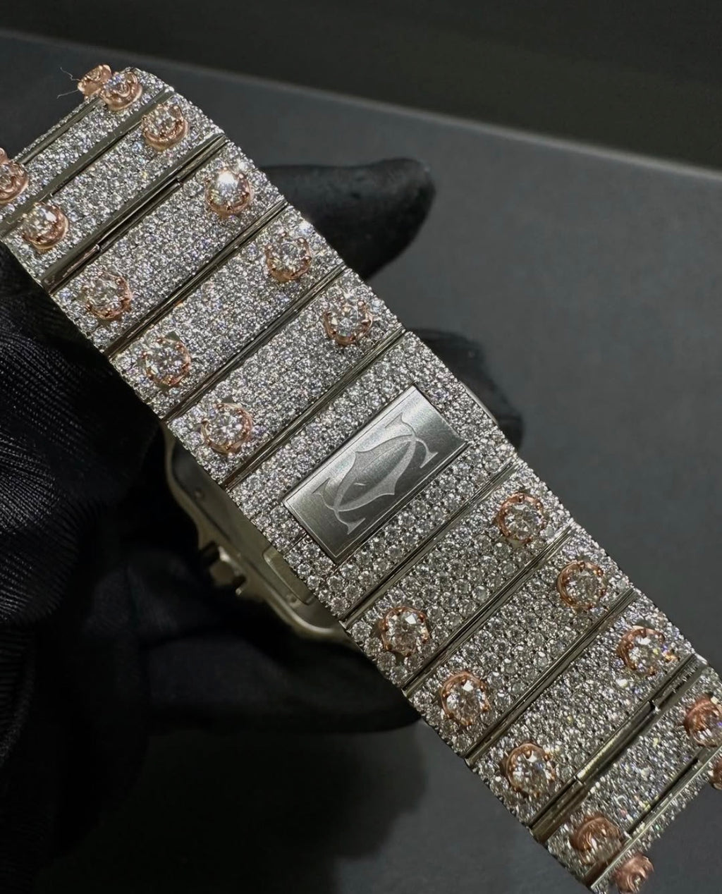 VVS-1 Moissanite Diamond Watch With Box & Papers