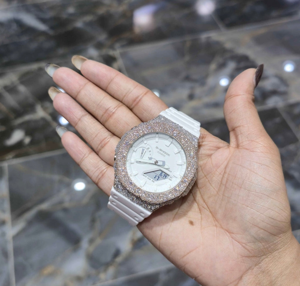 Moissanite Custom  Bezel G-Shock Watch