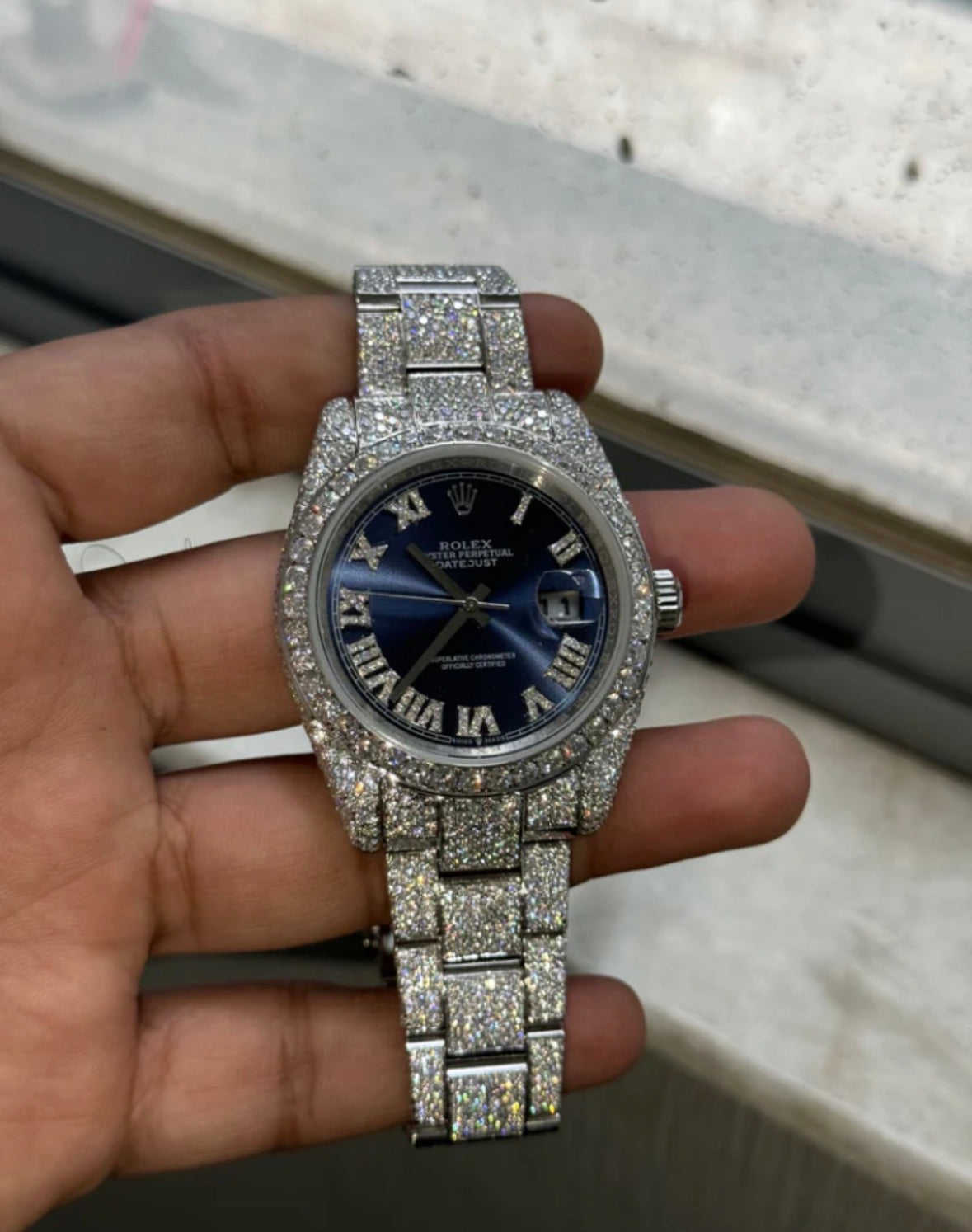 VVS-1 Moissanite Diamond Watch With Box & Papers