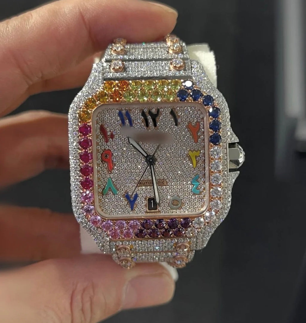 VVS-1 Moissanite Watch With Box & Papers (WATCH ARRIVES WITH LOGOS)