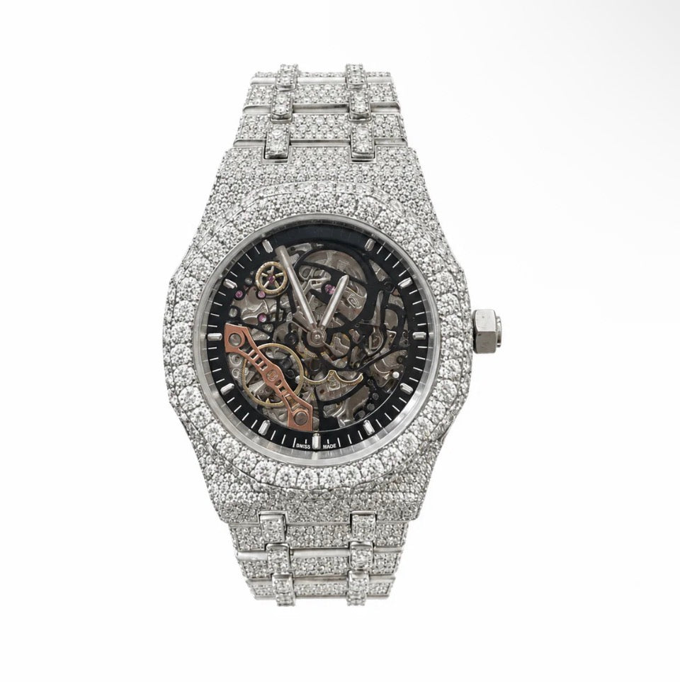 Moissanite Skeleton Watch
