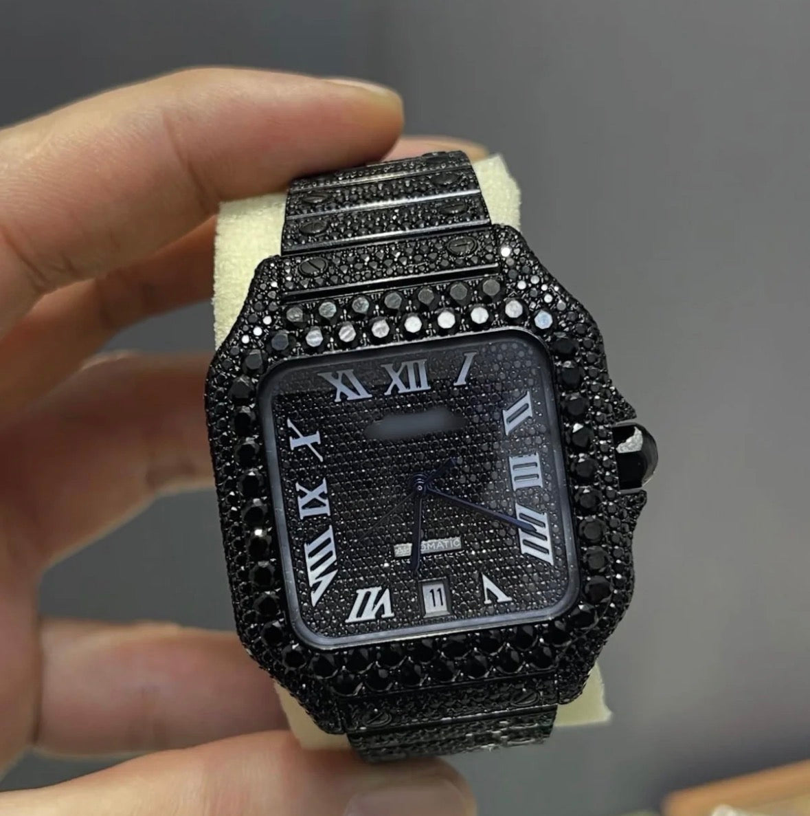VVS-1 Moissanite Watch With Box & Papers (WATCH ARRIVES WITH LOGOS)