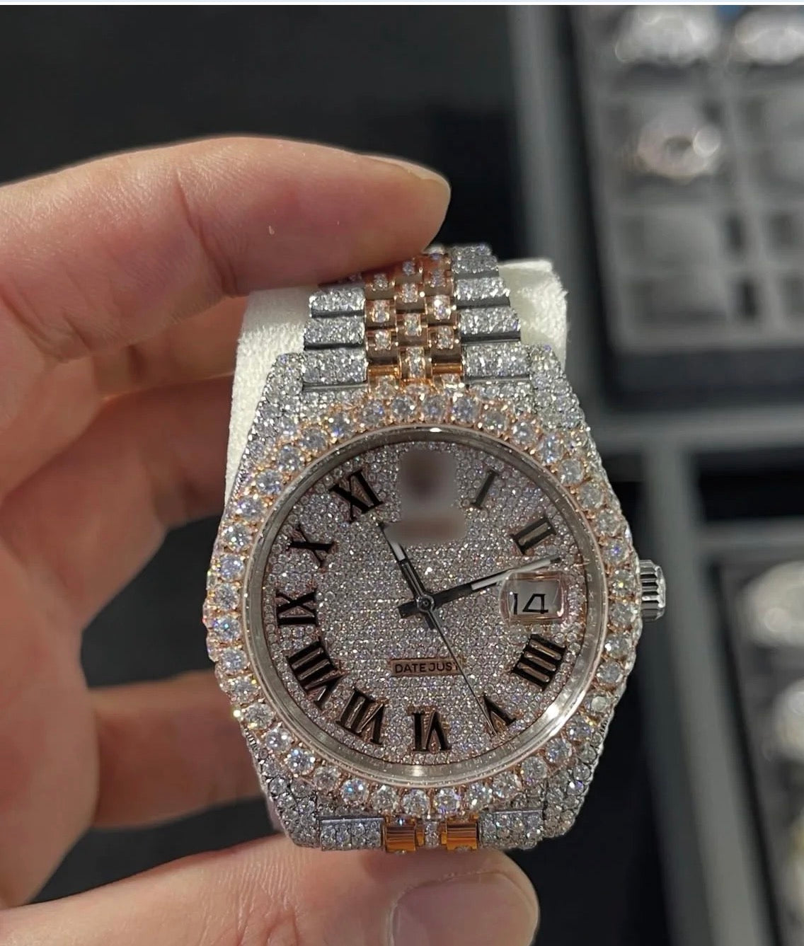 VVS-1 Diamond Watch With Box & Papers