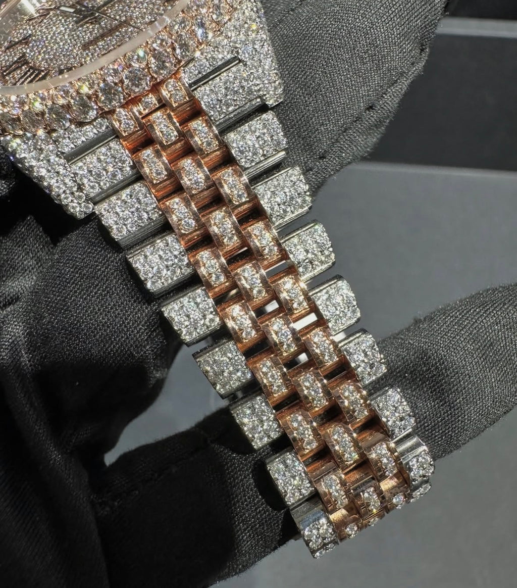 VVS-1 Moissanite Diamond Watch With Box & Papers