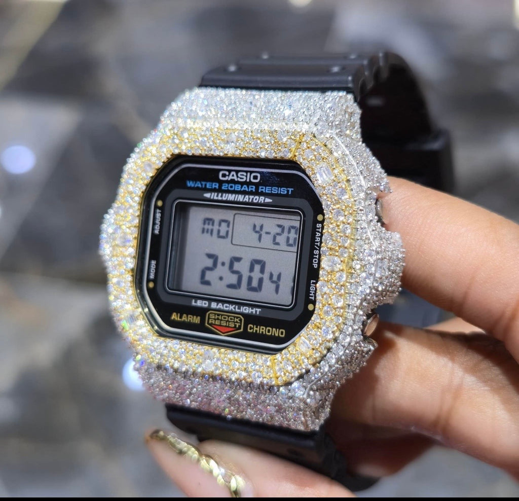 VVS-1 Moissanite Diamond Watch With Box & Papers