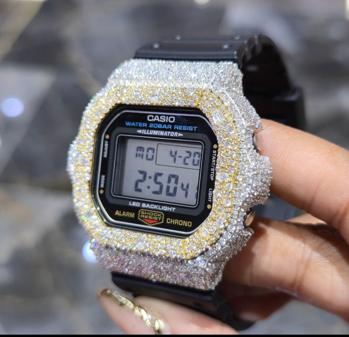 VVS-1 Moissanite Diamond Watch With Box & Papers