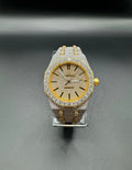 TWO-TONE YELLOW MOISSANITE WATCH (41MM)