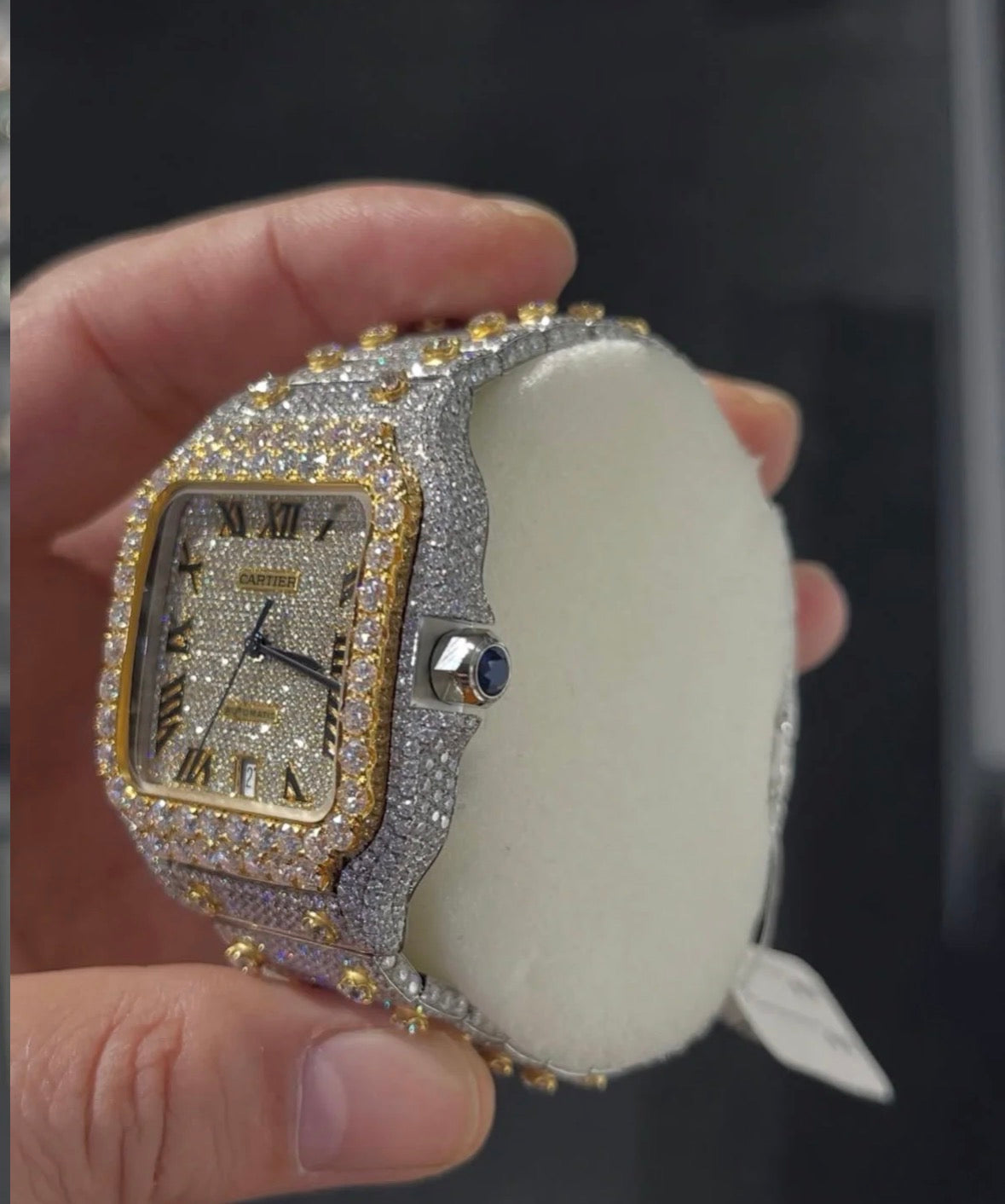 VVS-1 Moissanite Watch With Box & Papers (WATCH ARRIVES WITH LOGOS)