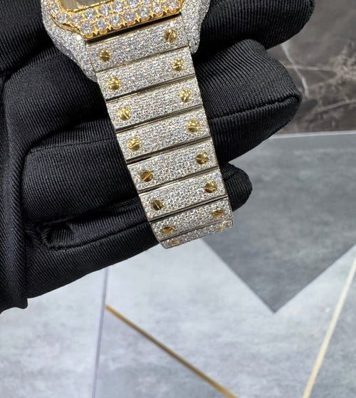VVS-1 Moissanite Diamond Watch With Box & Papers