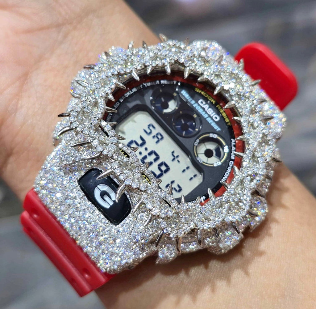 Moissanite Thorn Bezel G-Shock Watch