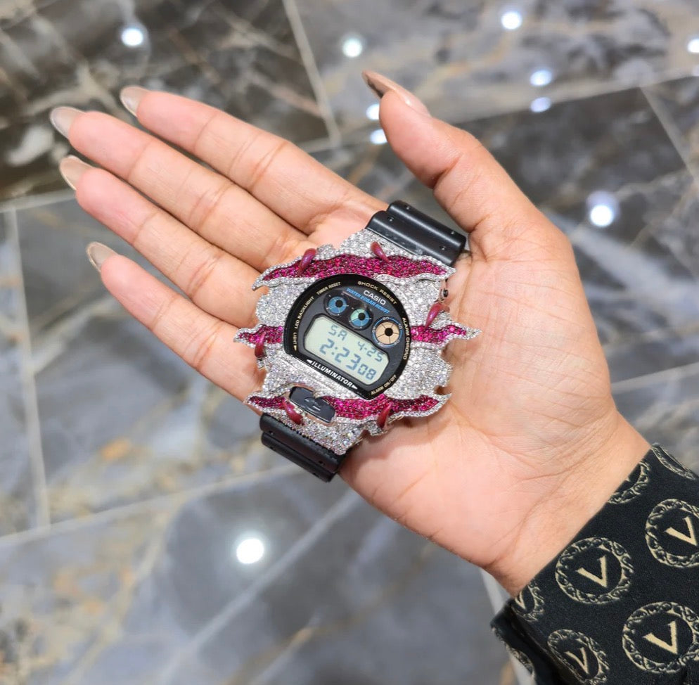 Authentic G-Shock Watch – Custom Dark Pink & White Stone Timepiece

Regular Price