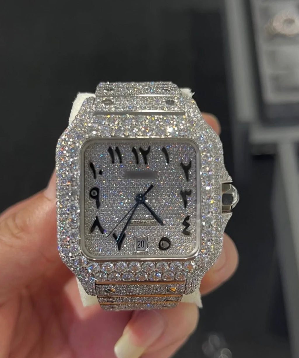 VVS-1 Moissanite Watch With Box & Papers (WATCH ARRIVES WITH LOGOS)